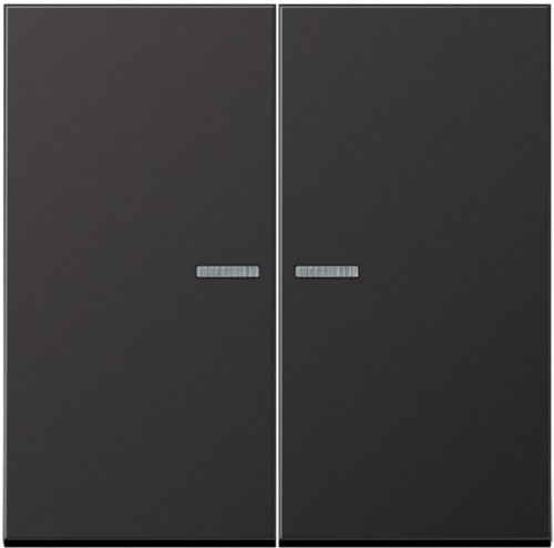 Лицевая панель Jung LS990 metal для 2-кл. выключателя с подсветкой алюминий темный  картинка